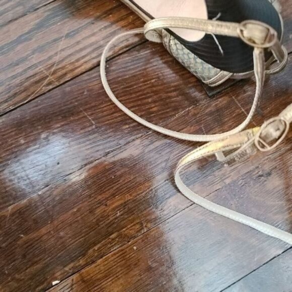 COLE Haan Bronze Black Metallic Strappy High Heels - Picture 10 of 12